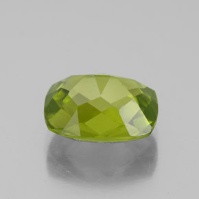 Peridoto verde natural de 3,00 ct, corte cojín, VS