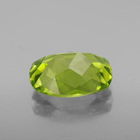 Peridoto verde natural de 2,09 ct, corte cojín, VVS-VS