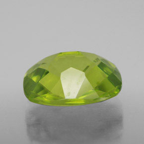Peridoto verde natural de 2,96 ct, corte cojín, VS