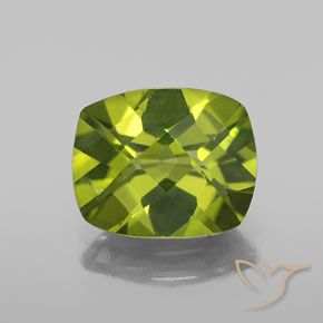 2.65ct Natural Verde vivo Peridoto, Forma Cojín, VS-SI