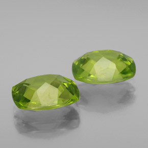 Gemas de peridoto verde natural de  ct, corte cojín, VS-SI