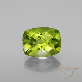 2.84ct Natural Verde vivo Peridoto, Forma Cojín, VS-SI