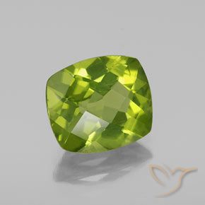 Peridoto Verde vivo natural de 2.50 ct, Forma Cojín, VS-SI