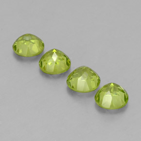 Gemas de peridoto verde natural de  ct, corte redondo, VS-SI