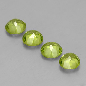 Gemas de peridoto verde natural de  ct, corte redondo, VS-SI