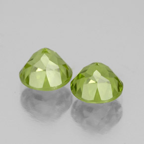 Gemas de peridoto verde natural de  ct, corte redondo, VS-SI