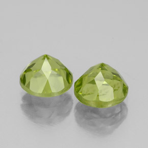 Gemas de peridoto verde natural de  ct, corte redondo, VS-SI