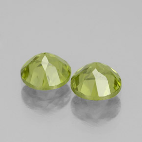 Gemas de peridoto verde natural de  ct, corte redondo, VS