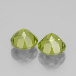 Gemas de peridoto verde natural de  ct, corte redondo, VS-SI