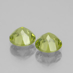 Gemas de peridoto verde natural de  ct, corte redondo, VS