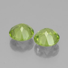 Gemas de peridoto verde natural de  ct, corte redondo, VS-SI