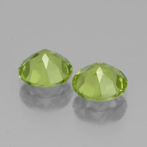 Gemas de peridoto verde natural de  ct, corte redondo, VS
