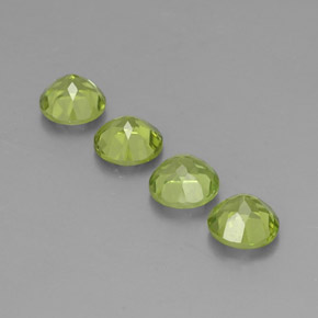 Gemas de peridoto verde natural de  ct, corte redondo, VVS-VS