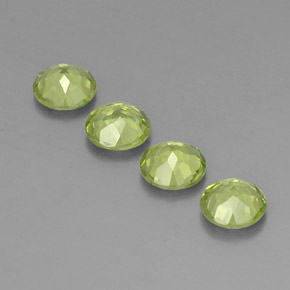 Gemas de peridoto verde natural de  ct, corte redondo, VVS-VS