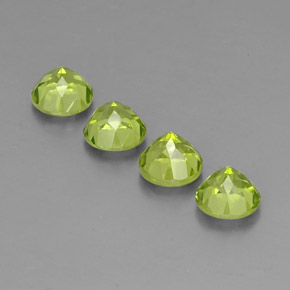 Gemas de peridoto verde natural de  ct, corte redondo, VS