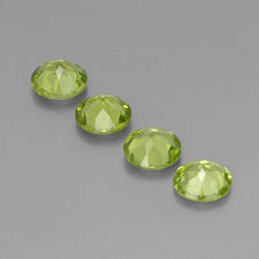 Gemas de peridoto verde natural de  ct, corte redondo, VS