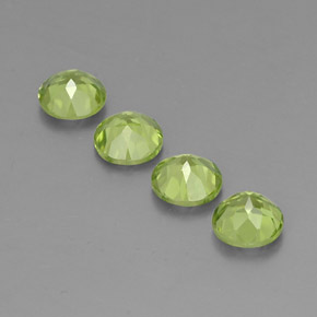 Gemas de peridoto verde natural de  ct, corte redondo, VS