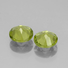 Gemas de peridoto verde natural de  ct, corte redondo, VS-SI