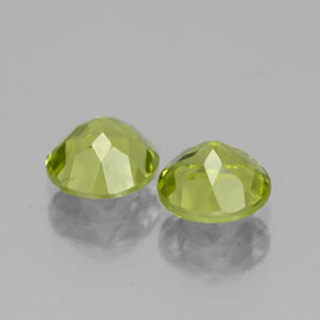 Gemas de peridoto verde natural de  ct, corte redondo, VS-SI