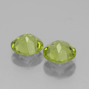 Gemas de peridoto verde natural de  ct, corte redondo, VS