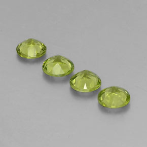 Gemas de peridoto verde natural de  ct, corte redondo, VS