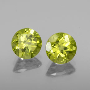 Gemas de peridoto verde natural de  ct, corte redondo, VS-SI