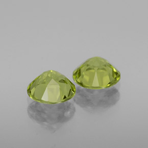 Gemas de peridoto verde natural de  ct, corte redondo, VS