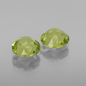 Gemas de peridoto verde natural de  ct, corte redondo, VS-SI