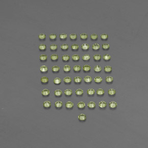 Gemas de peridoto verde natural de  ct, corte redondo, VVS-VS