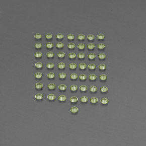 Gemas de peridoto verde natural de  ct, corte redondo, VVS-VS