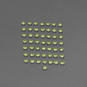 Gemas de peridoto verde natural de  ct, corte redondo, VVS-VS