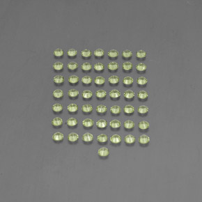 Gemas de peridoto verde natural de  ct, corte redondo, VVS-VS