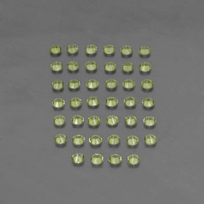 Gemas de peridoto verde natural de  ct, corte redondo, VVS-VS