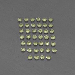 Gemas de peridoto verde natural de  ct, corte redondo, VVS-VS