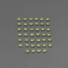 Gemas de peridoto verde natural de  ct, corte redondo, VVS-VS