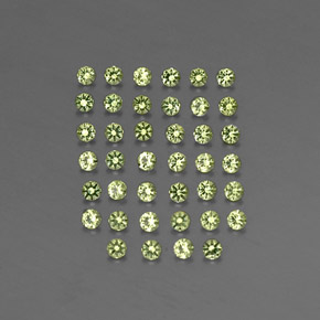 Gemas de peridoto verde natural de  ct, corte redondo, VVS-VS