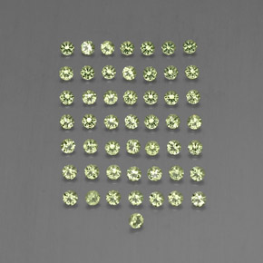 Gemas de peridoto verde natural de  ct, corte redondo, VVS-VS