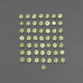 Gemas de peridoto verde natural de  ct, corte redondo, VVS-VS