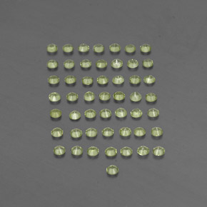 Gemas de peridoto verde natural de  ct, corte redondo, VVS-VS
