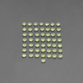 Gemas de peridoto verde natural de  ct, corte redondo, VVS-VS