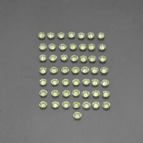 Gemas de peridoto verde natural de  ct, corte redondo, VVS-VS