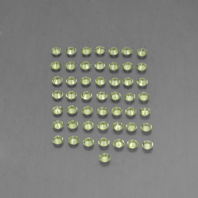Gemas de peridoto verde natural de  ct, corte redondo, VVS-VS