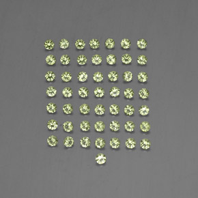 Gemas de peridoto verde natural de  ct, corte redondo, VVS-VS