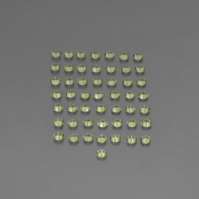 Gemas de peridoto verde natural de  ct, corte redondo, VVS-VS