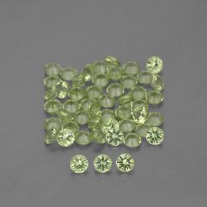 Gemas de peridoto verde natural de 1,48 ct, corte redondo, VVS-VS