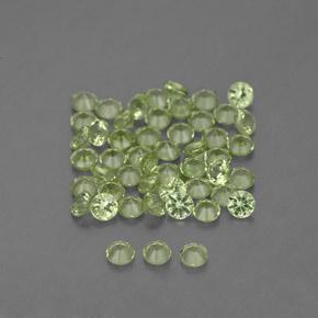 Gemas de peridoto verde natural de 1,48 ct, corte redondo, VVS-VS