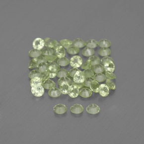 Gemas de peridoto verde natural de  ct, corte redondo, VVS-VS