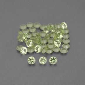 Gemas de peridoto verde natural de 1,54 ct, corte redondo, VVS-VS