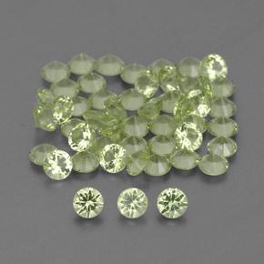 Gemas de peridoto verde natural de 1,54 ct, corte redondo, VVS-VS