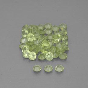Gemas de peridoto verde natural de 1,48 ct, corte redondo, VVS-VS